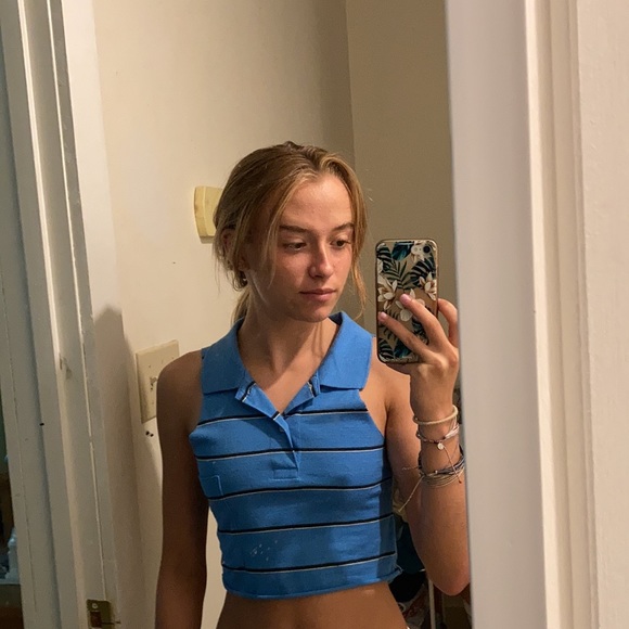 Striped Racer Back Tank(altered+thrifted) - Picture 2 of 4